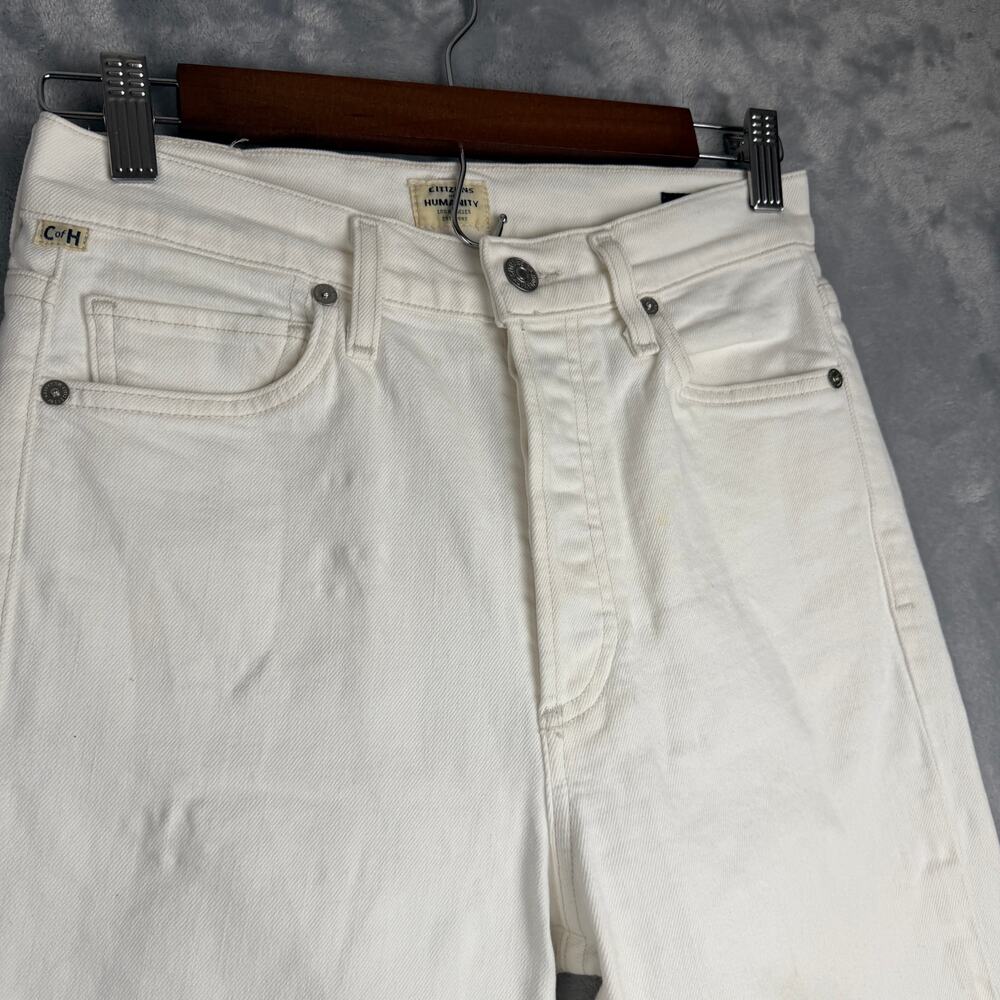 Citizens of Humanity Olivia High Rise Slim Ankle White Jeans Size 25‎